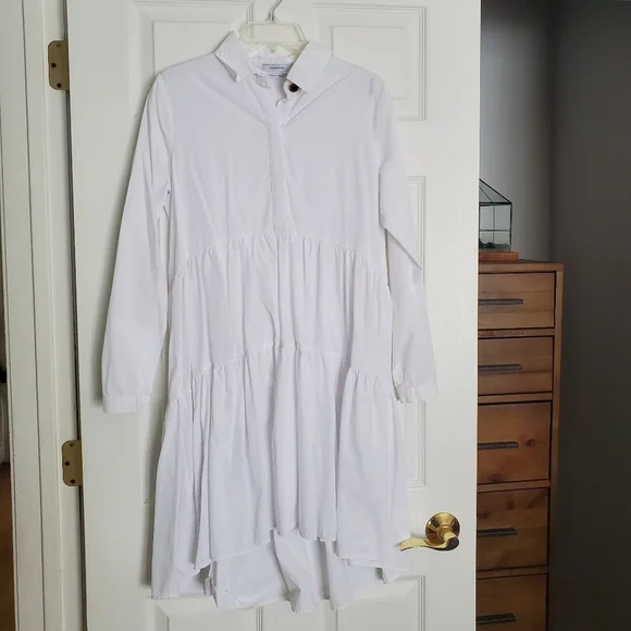 Reserved White Long Sleeve Dress - Picture 2 of 5